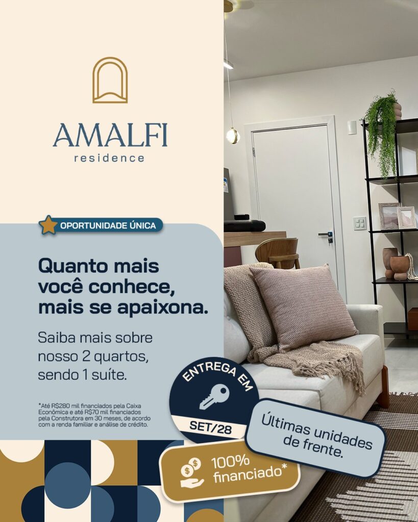 Oportunidade no Granbery: Amalfi Residence atinge 58% das unidades vendidas antes do início das obras – Últimas unidades de frente!